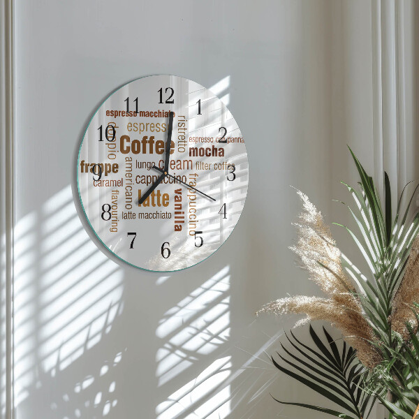 Wanduhr rund Kaffee