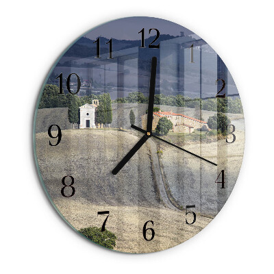 Wanduhr rund Landschaft