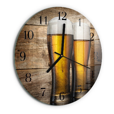 Wanduhr rund Bier
