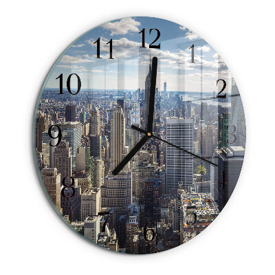 Wanduhr rund Stadt