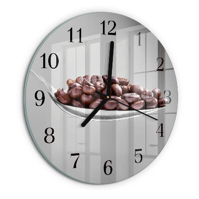 Wanduhr rund Ein Löffel Kaffee
