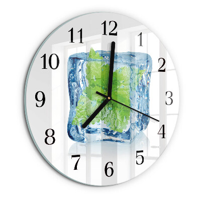 Wanduhr rund Eisminze