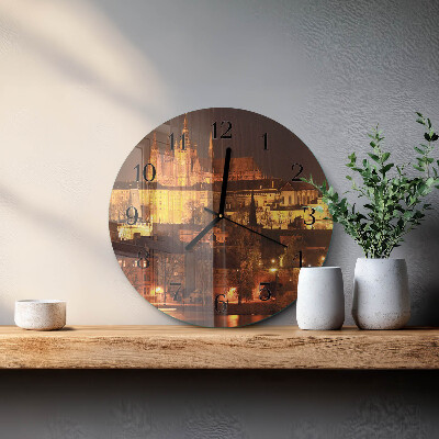 Wanduhr rund Prag
