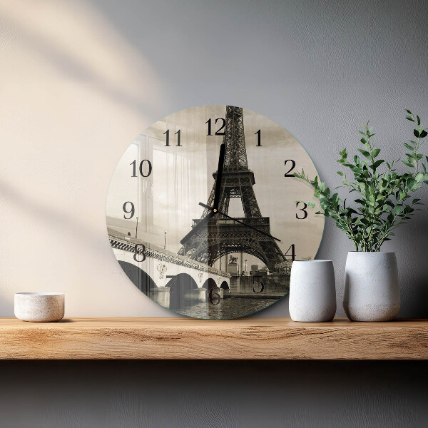 Wanduhr rund Paris