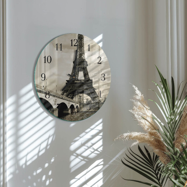 Wanduhr rund Paris