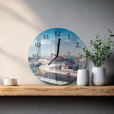 Wanduhr rund Winterstadt