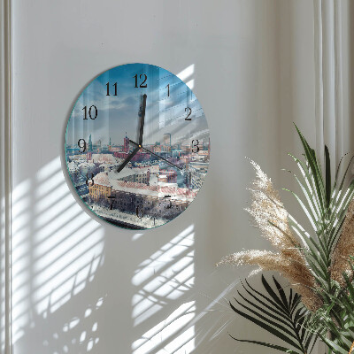 Wanduhr rund Winterstadt