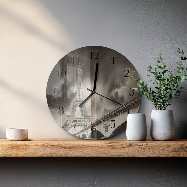 Wanduhr rund Paris