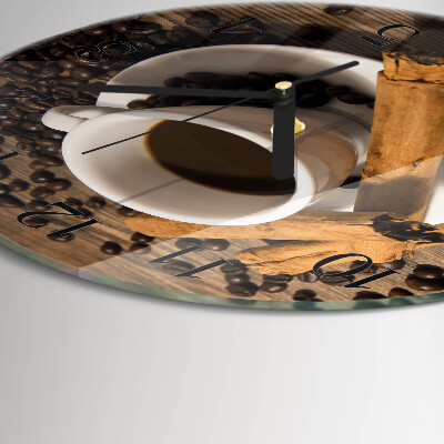 Wanduhr rund Zimtkaffee
