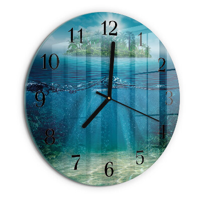 Wanduhr rund Meeresboden