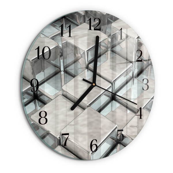 Wanduhr rund Würfel