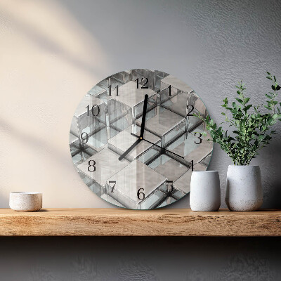 Wanduhr rund Würfel