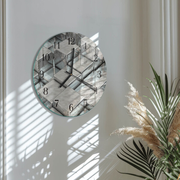 Wanduhr rund Würfel