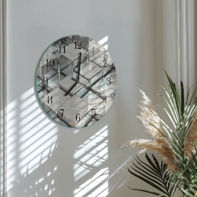 Wanduhr rund Würfel