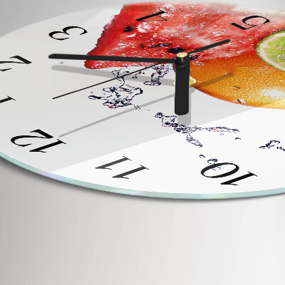 Wanduhr rund Obst