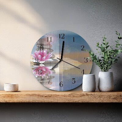 Wanduhr rund Wassersteine