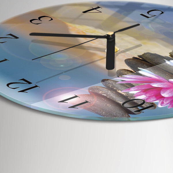 Wanduhr rund Wassersteine
