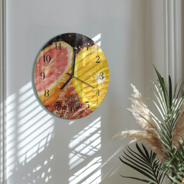 Wanduhr rund Obst