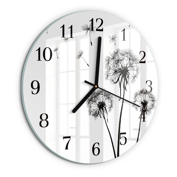 Wanduhr rund Löwenzahn