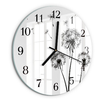 Wanduhr rund Löwenzahn