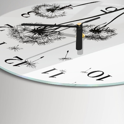 Wanduhr rund Löwenzahn