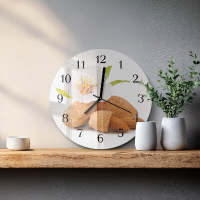 Wanduhr rund Mandeln