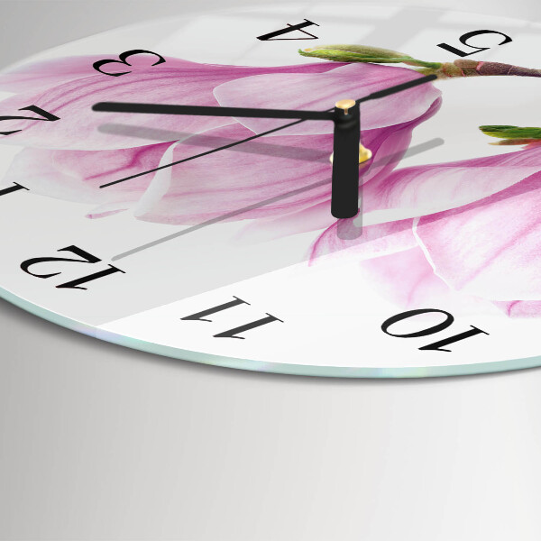 Wanduhr rund Magnolie