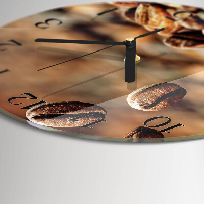 Wanduhr rund Kaffeebohnen