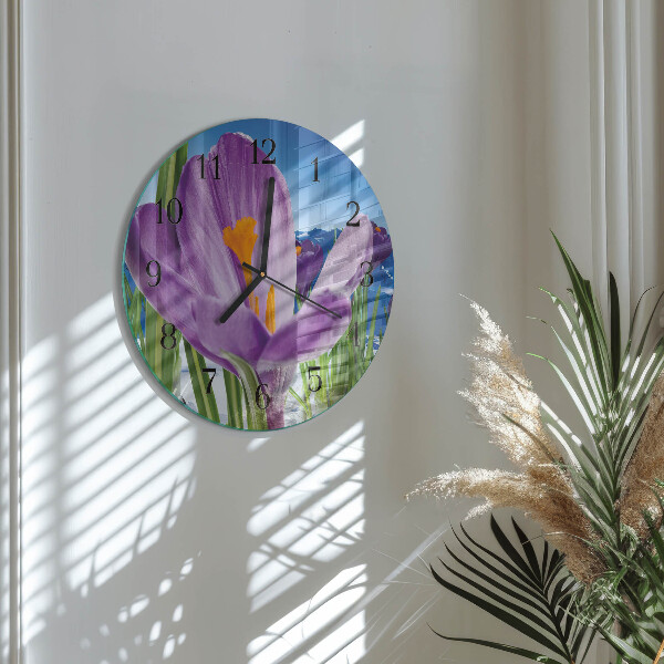 Wanduhr rund Frühling