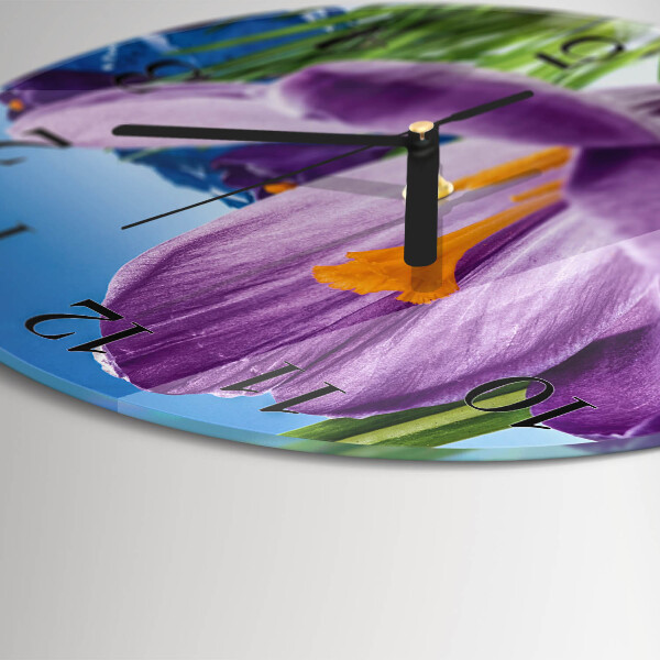 Wanduhr rund Frühling