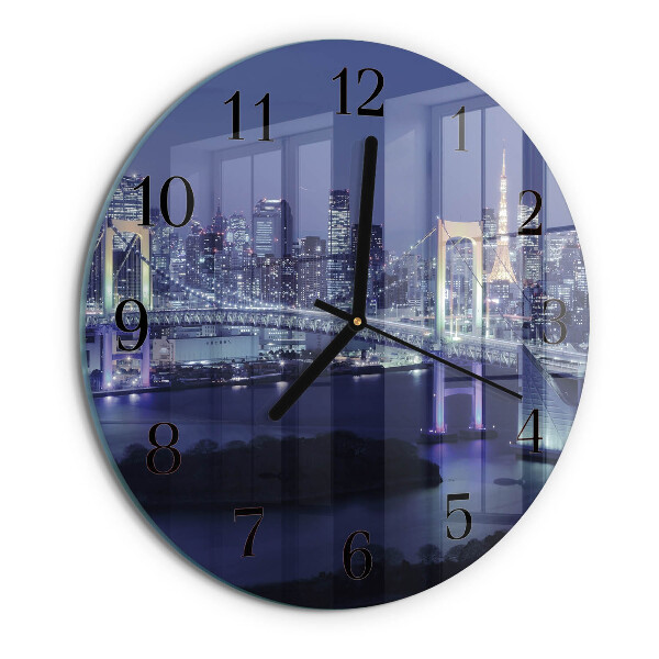 Wanduhr rund Brücke