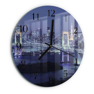 Wanduhr rund Brücke
