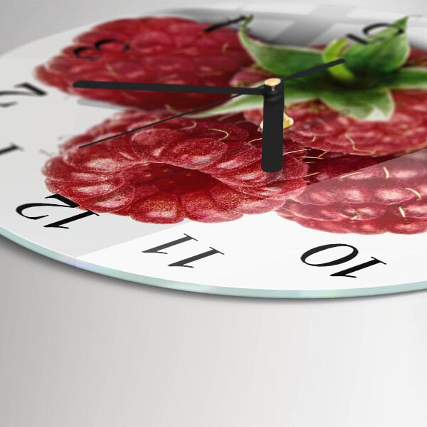 Wanduhr rund Himbeeren