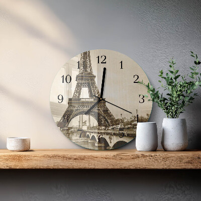 Wanduhr rund Paris