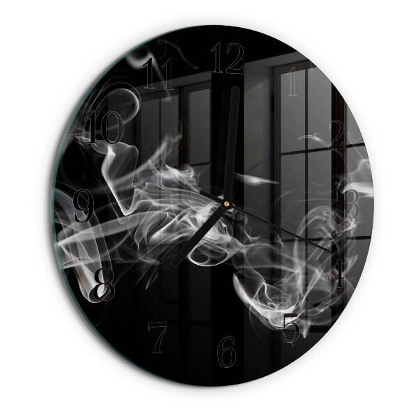 Wanduhr rund Rauch