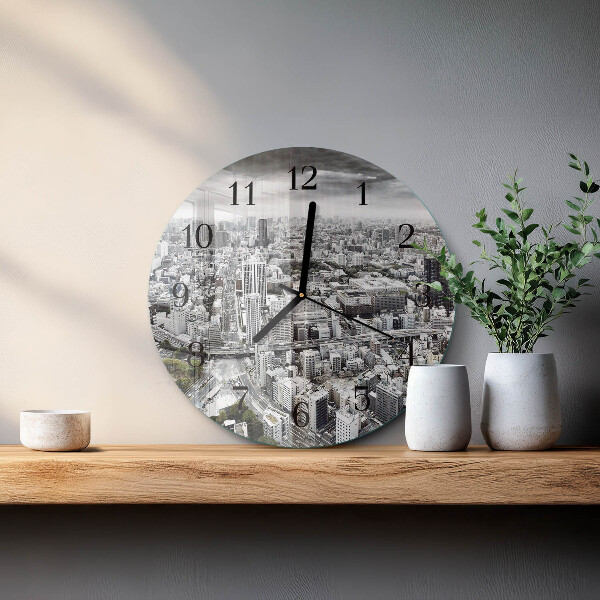 Wanduhr rund Stadt
