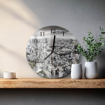 Wanduhr rund Stadt