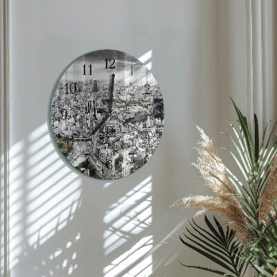 Wanduhr rund Stadt