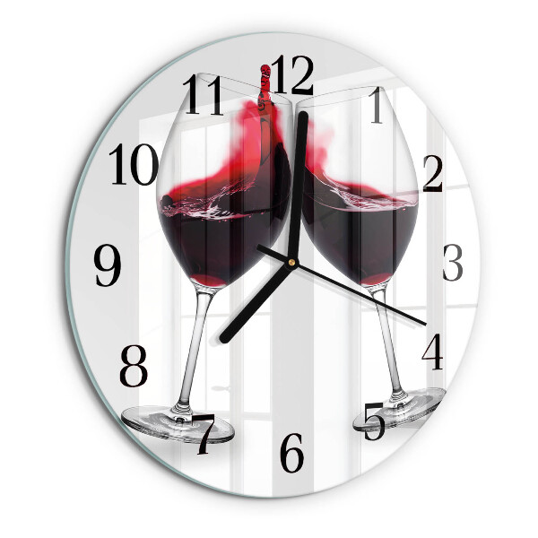 Wanduhr rund Wein