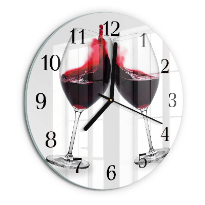 Wanduhr rund Wein