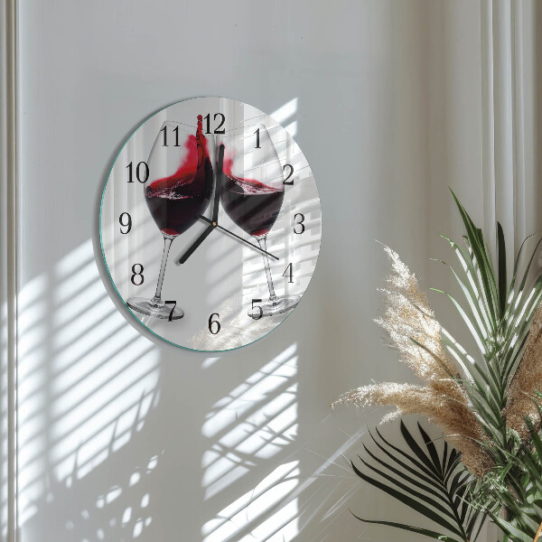 Wanduhr rund Wein