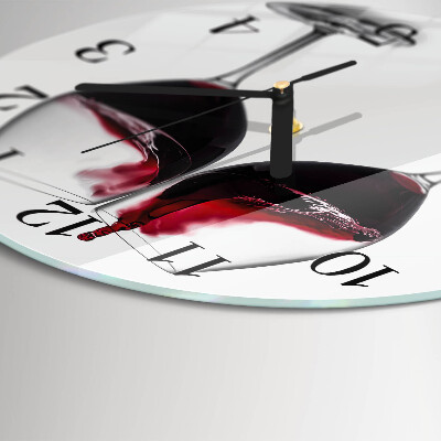 Wanduhr rund Wein