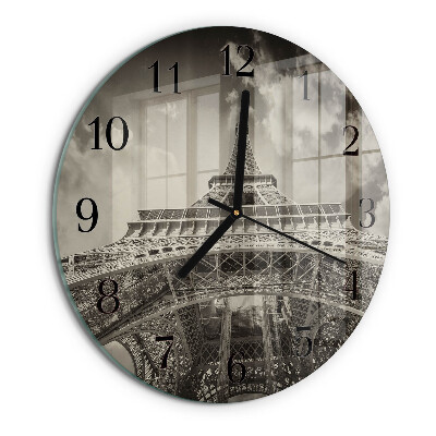 Wanduhr rund Eiffelturm