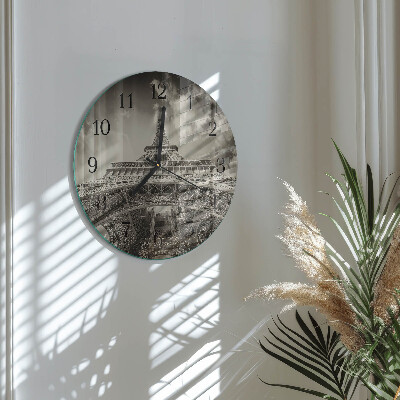 Wanduhr rund Eiffelturm