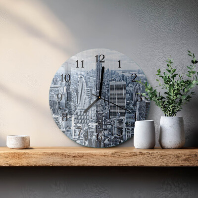 Wanduhr rund Stadt