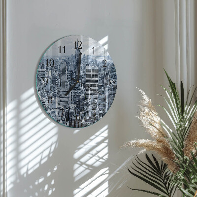 Wanduhr rund Stadt