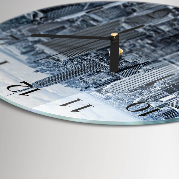 Wanduhr rund Stadt