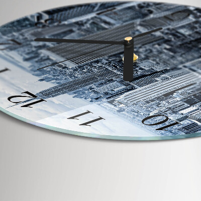 Wanduhr rund Stadt