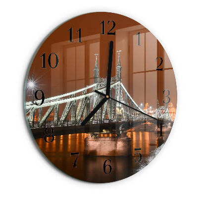 Wanduhr rund Brücke
