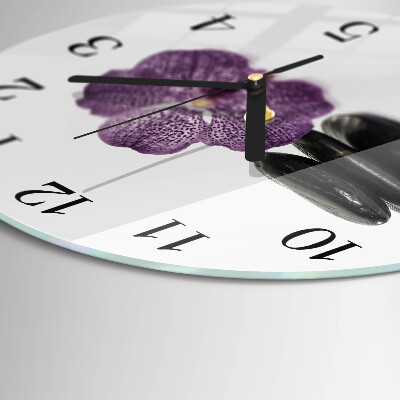 Wanduhr rund Steine